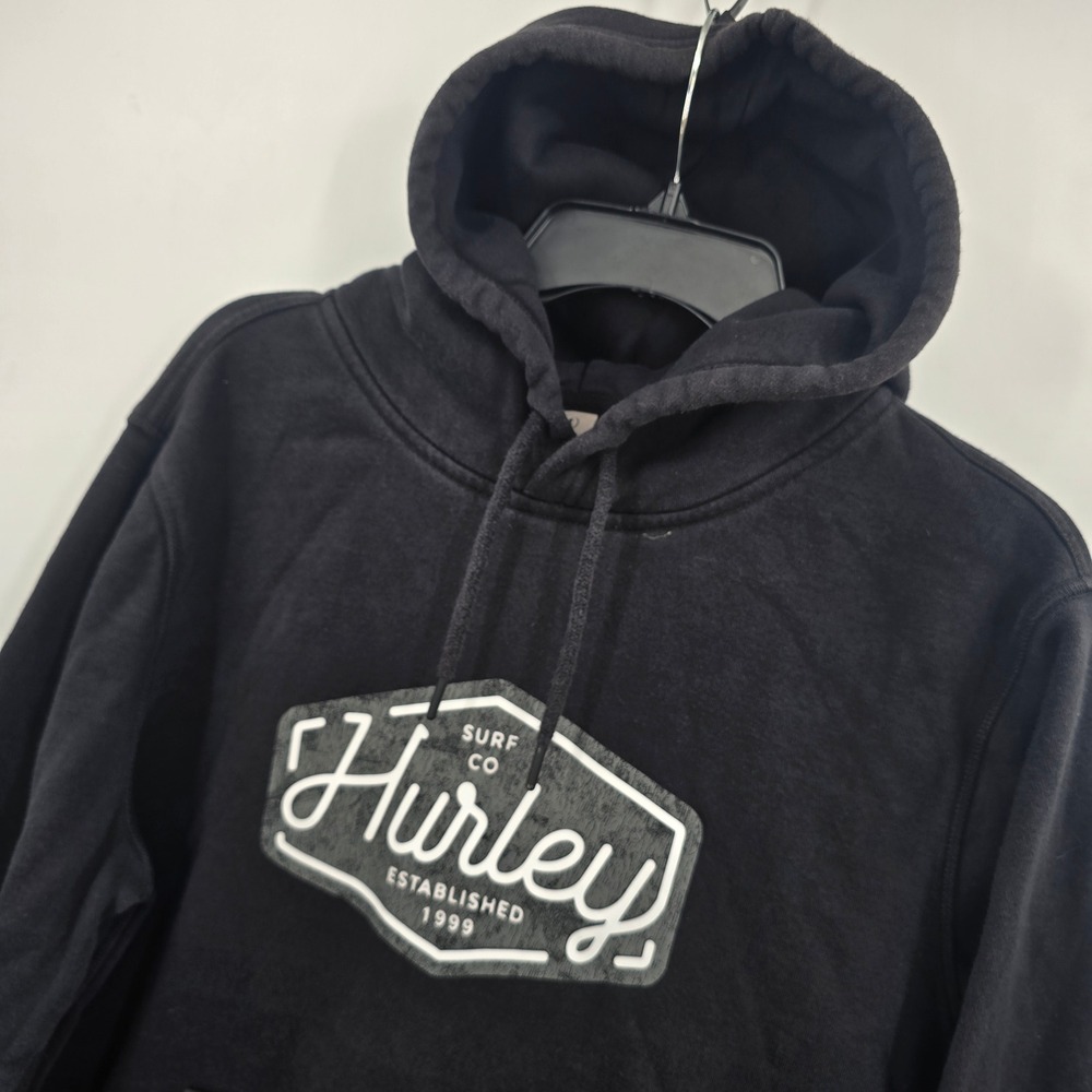 Hurley Hoodie Mens Surf Co Established 1999 Graphic Hoodie Black Medium